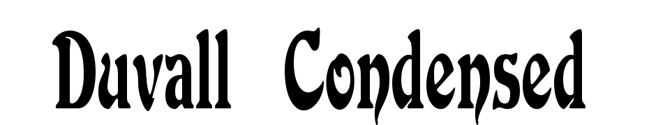 Duvall Condensed cкачати шрифт безкоштовно